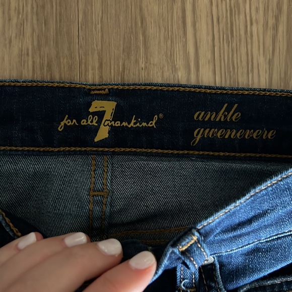 7 for all mankind skinny jeans-size 24. Dark blue wash - Picture 2 of 5